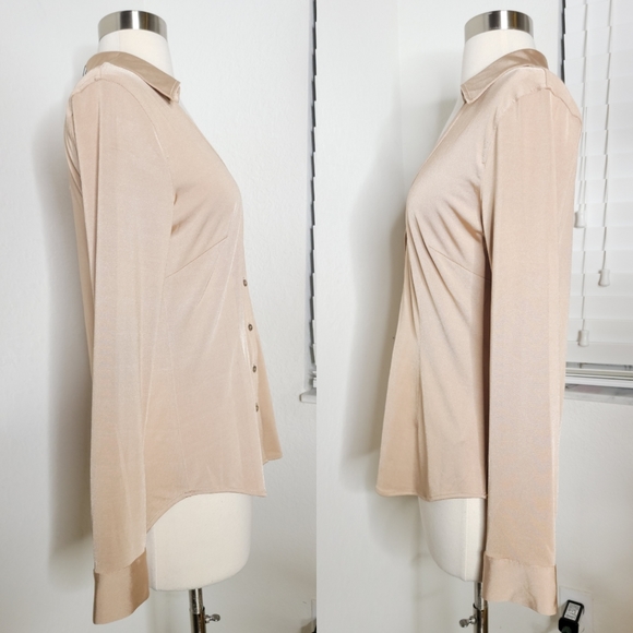 L'AGENCE Dallas Blouse Light Mocha S. - Picture 4 of 9